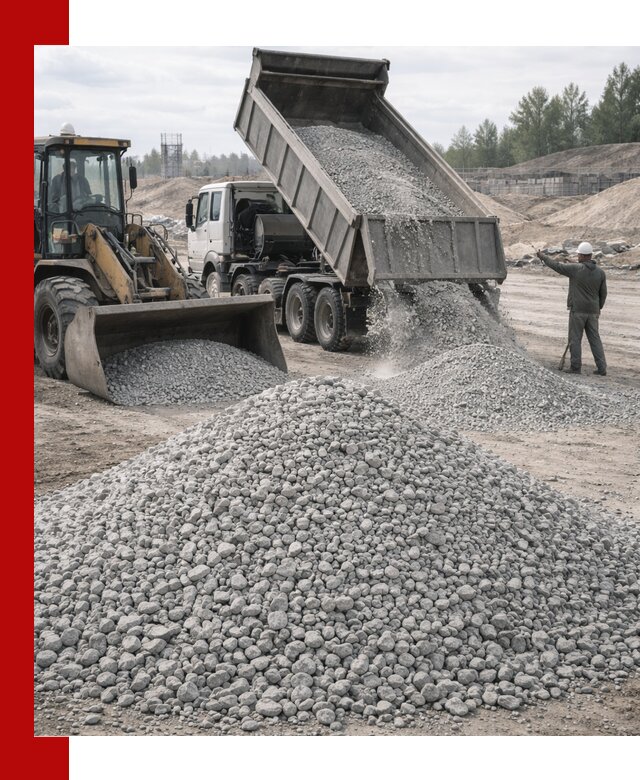 Доставка известнякового щебня фр. 5–20 в Сальске