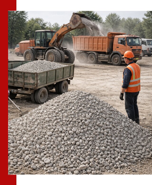 Доставка известнякового щебня фракция 20–40 в Сальске