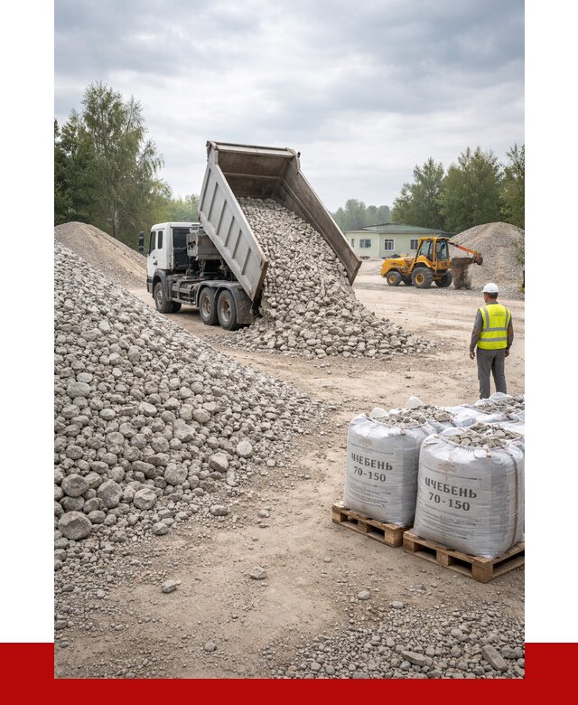 Известняковый щебень фракция 70-150 в Сальске от 1271 р. | ПРОНЕРУДСлс