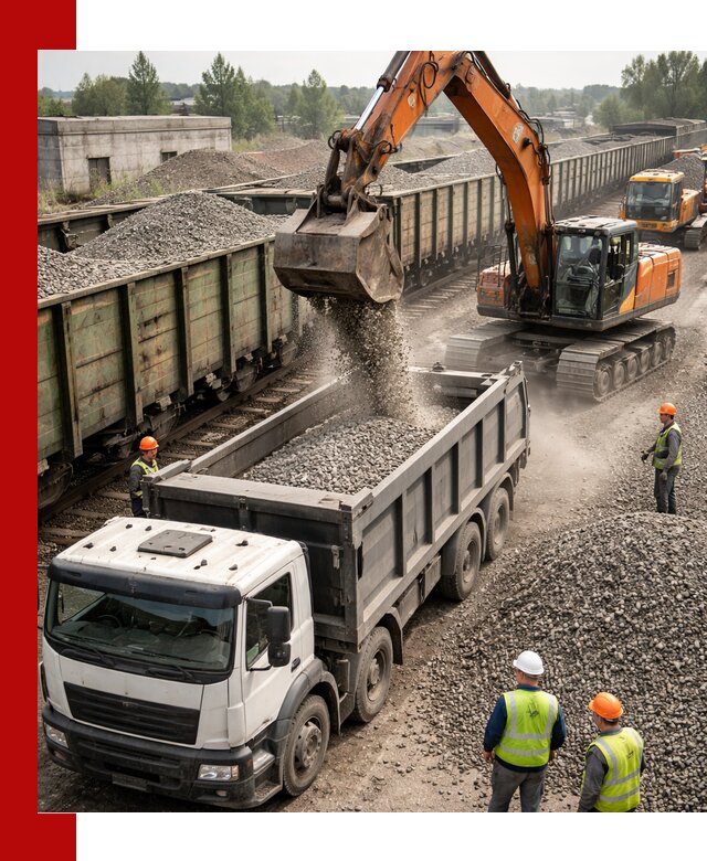 Железнодорожный щебень фракция 25–60 для поставок в Сальске