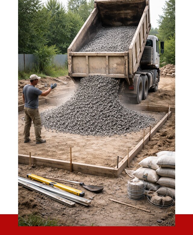 Купить щебень для фундамента в Сальске от 4576 р. | ПРОНЕРУДСлс