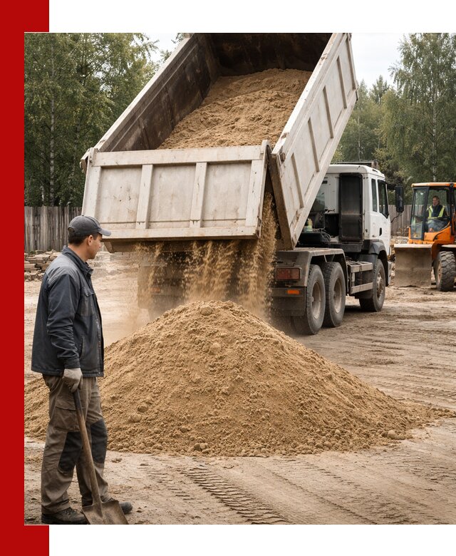 Доставка и продажа песка с разгрузкой в Сальске