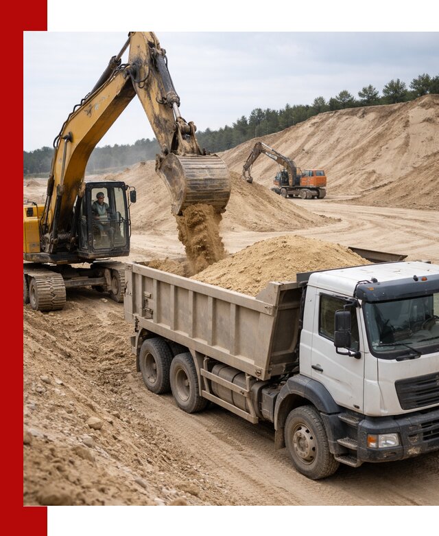 Доставка карьерного песка с самосвалами и разгрузкой в Сальске