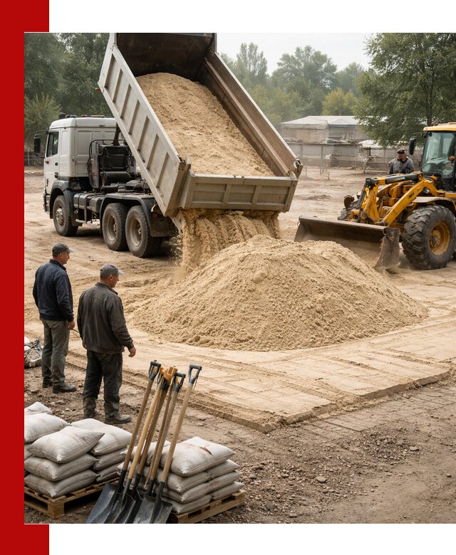 Доставка мытого песка в Сальске с самосвалами по выгодной цене