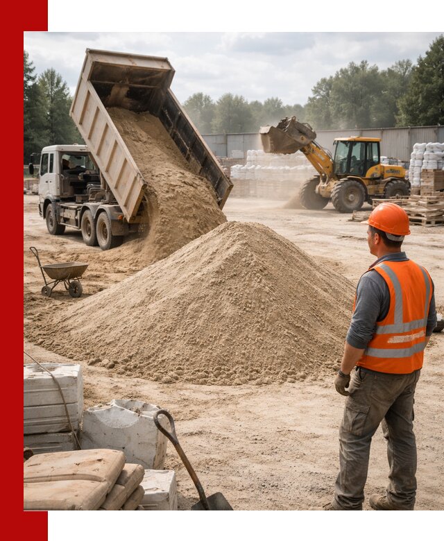 Доставка строительного песка с самосвалом в Сальске