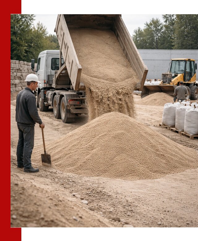 Кварцевый песок фракция 0–3 мм с доставкой в Сальске