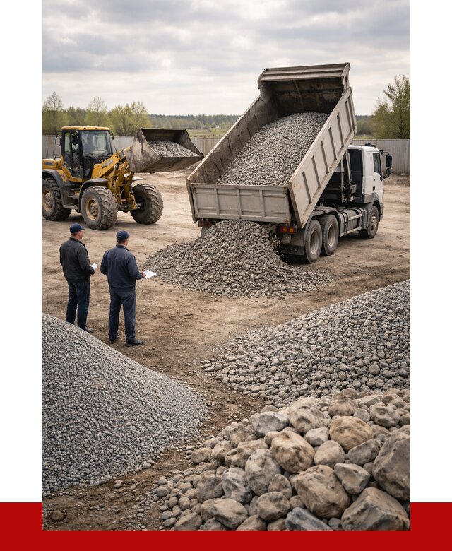 Гравий и камень с доставкой в Сальске от 4271 р. - ПРОНЕРУДСлс