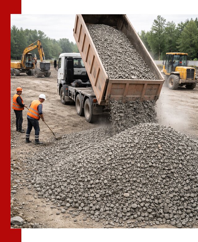 Доставка гравия фракции 40-70 в Сальске оптом и в розницу