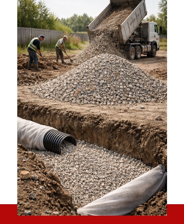 Гравий для дренажа в Сальске от 2237 р., доставка ПРОНЕРУДСлс