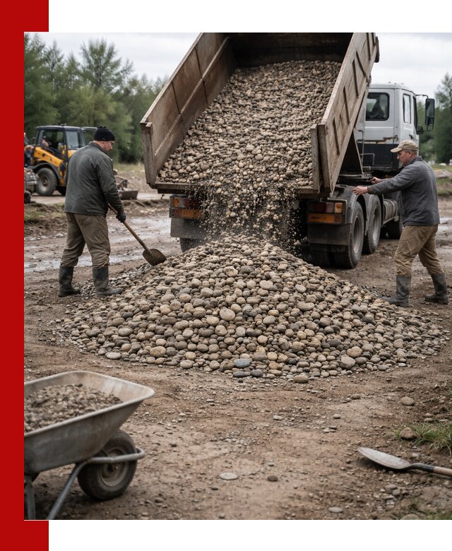 Доставка гальки речной оптом и в розницу в Сальске