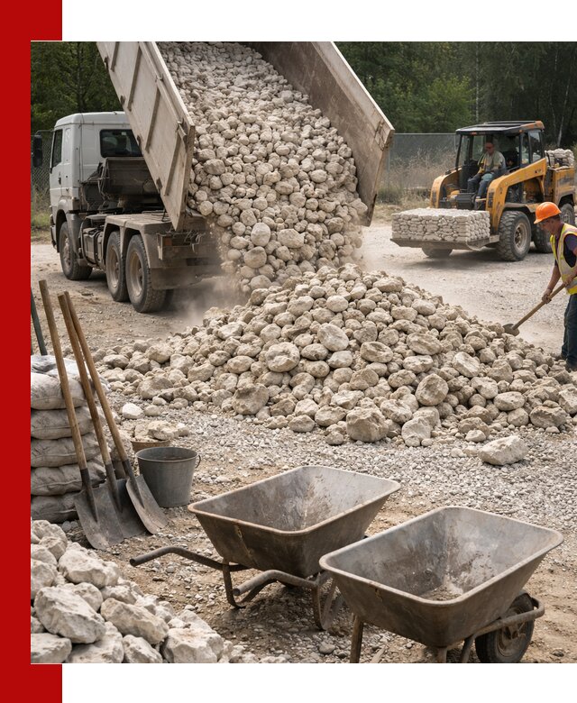 Доставка и продажа бутового известнякового камня в Сальске