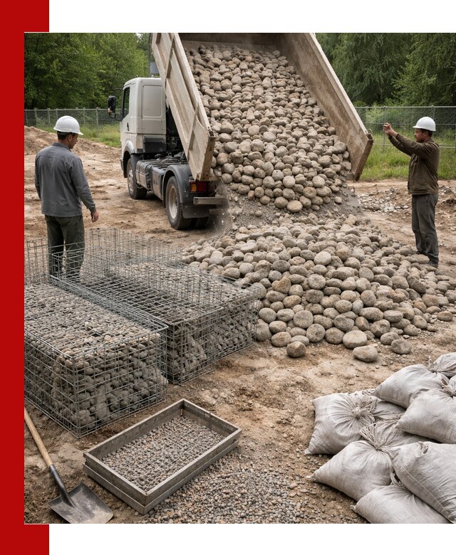 Камень для габионов фракция 70–151 в Сальске