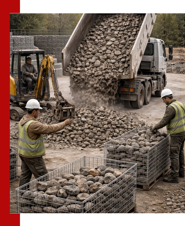 Камень для габионов фракция 100–201 в Сальске