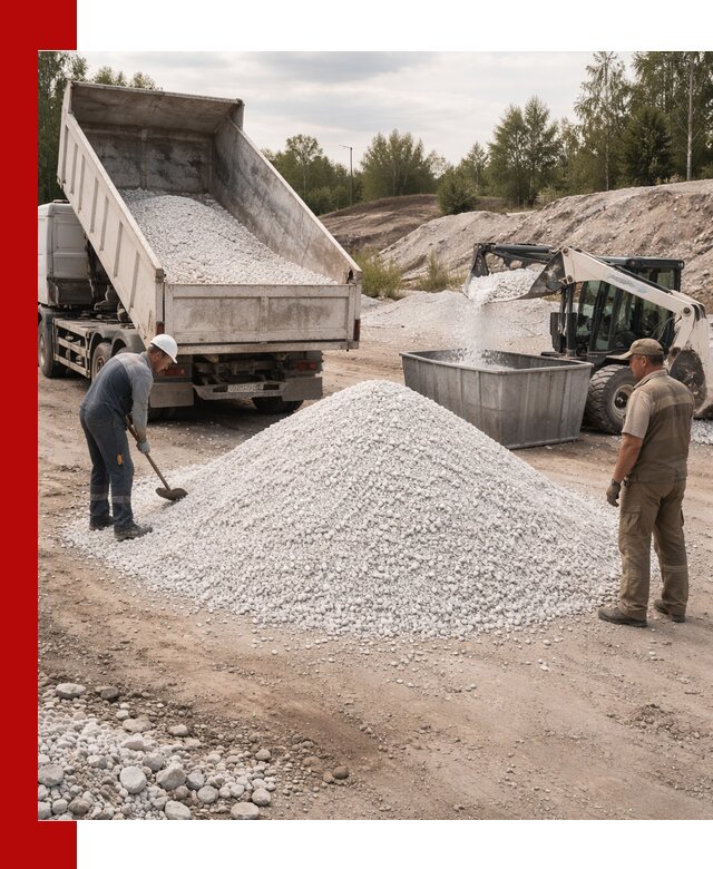 Доставка и продажа белой мраморной крошки в Сальске