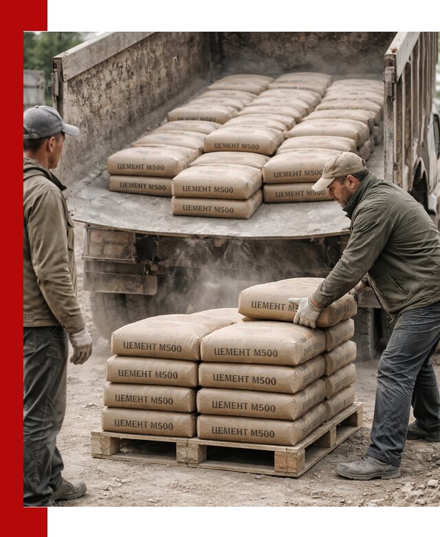 Цемент М500 с доставкой самосвалом в Сальске