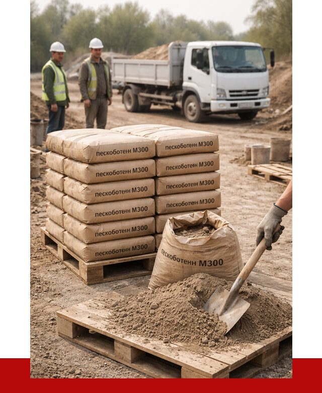 Пескобетон М300 в Сальске с доставкой от 4728 р. за куб | ПРОНЕРУДСлс