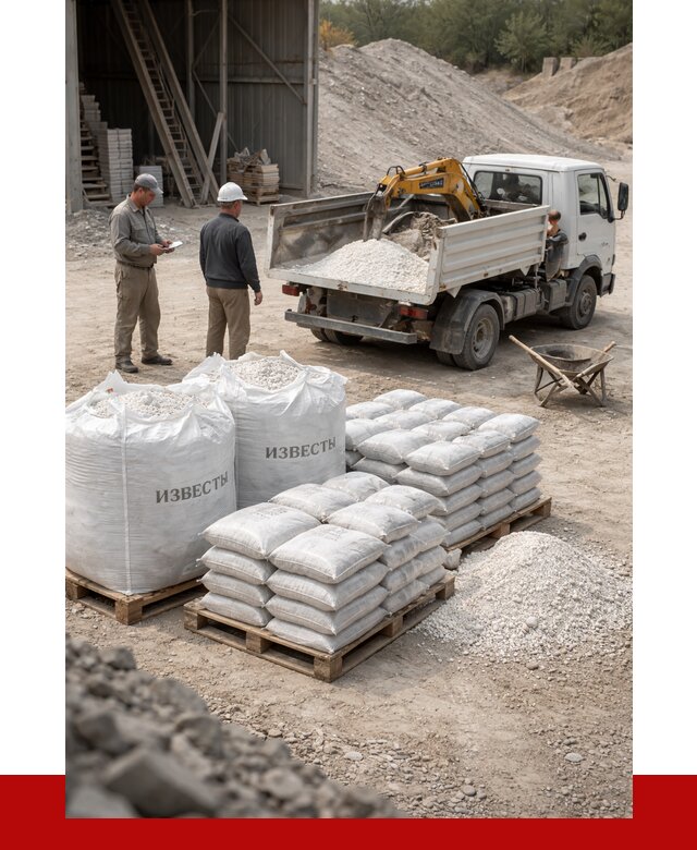 Известь строительная в Сальске с доставкой от 4271 р. | ПРОНЕРУДСлс
