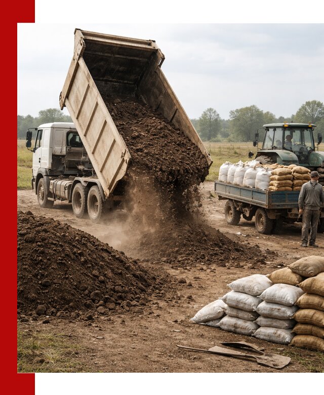 Доставка грунта и удобрений оптом в Сальске для сельхоз и строительства