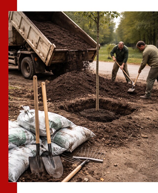 Грунт для посадки деревьев в Сальске — доставка и подготовка почвы