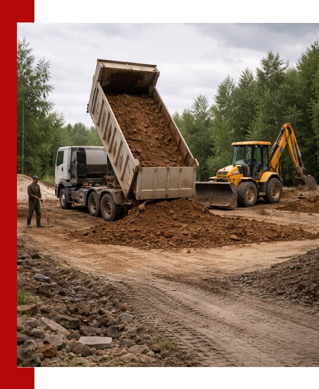 Доставка суглинка самосвалами в Сальске подсыпка и планировка