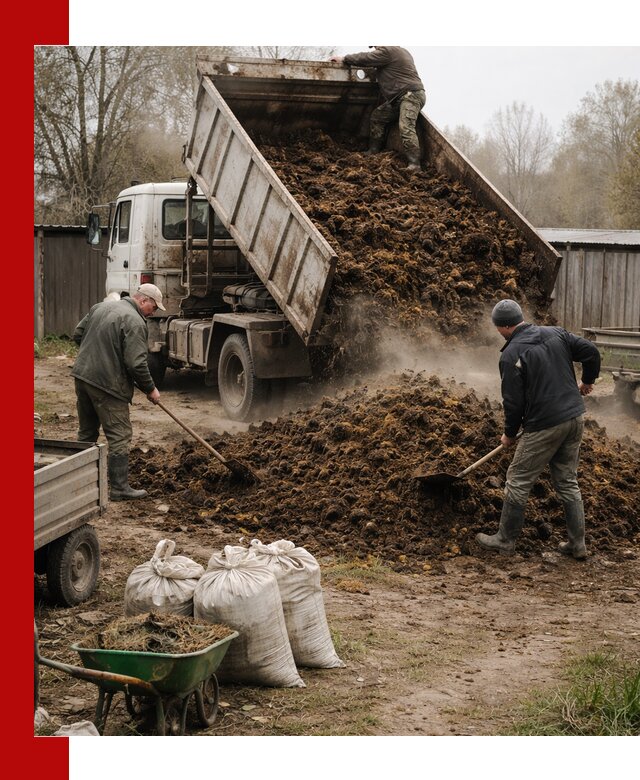 Доставка коровьего навоза самосвалом в Сальске