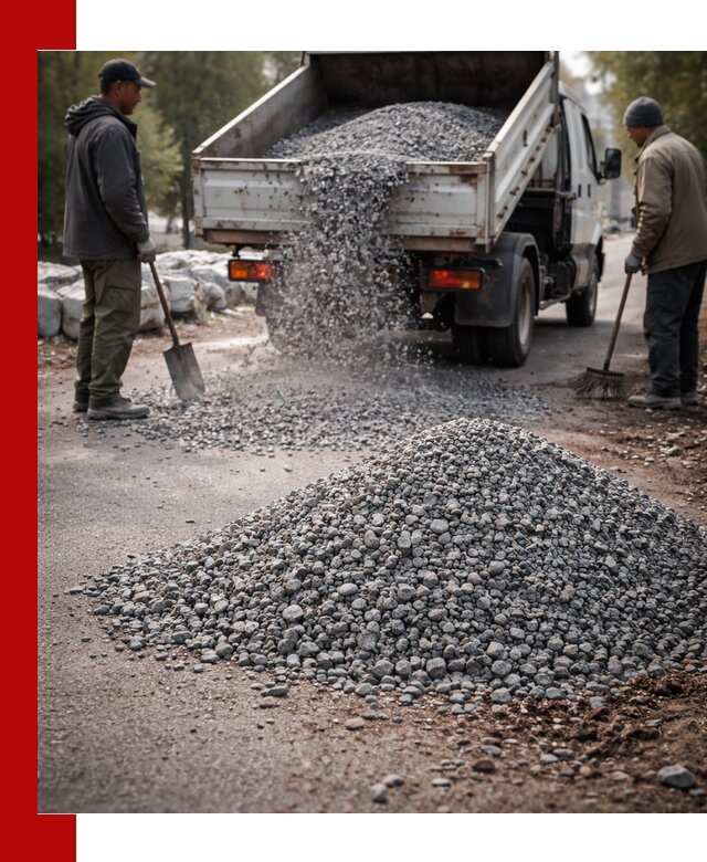 Гранитная крошка для посыпки дорог и тротуаров в Сальске