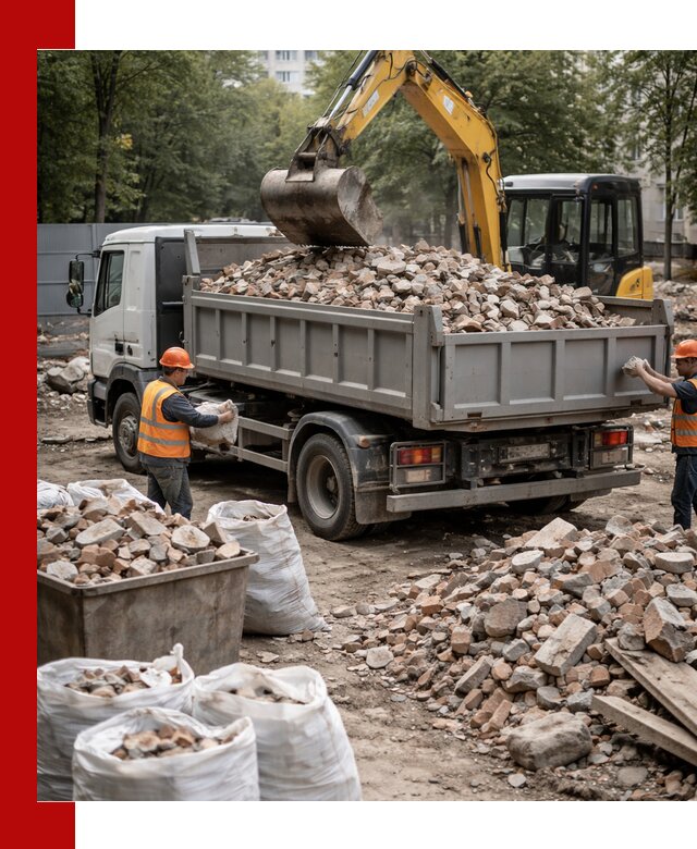 Вывоз строительного мусора в Сальске с самосвалами и контейнерами