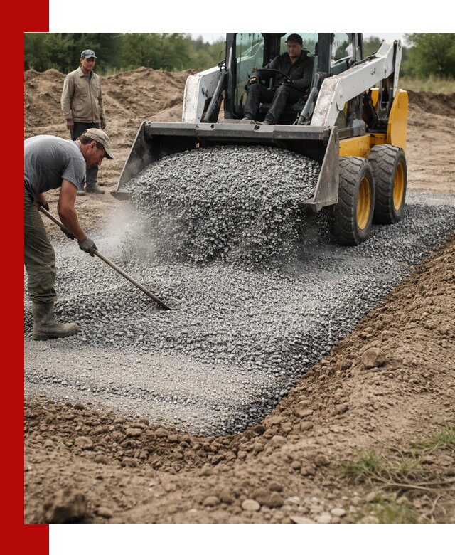 Устройство щебеночной подушки в Сальске для дорог и фундаментов